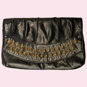 Costa Blanca X Faux Leather Studded Clutch
